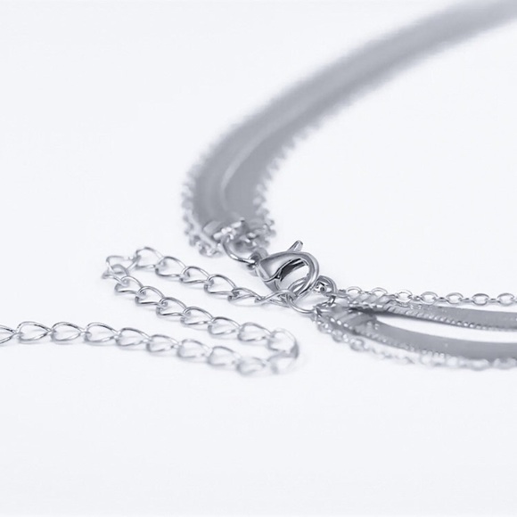 ⚜️[𝟯/$𝟭𝟴]⚜️NEW 4 Layered Long Herringbone Chain Necklace - Picture 5 of 14